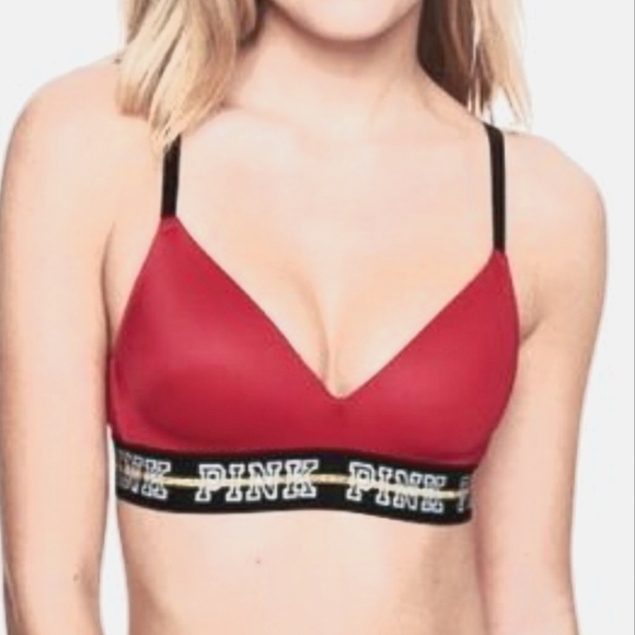 Pink Victoria's Secret Wear Everywhere Wireless Padded Adjustable Sport Bra - Picture 2 of 9